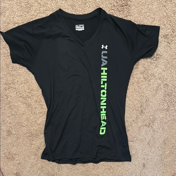 Under Armour Black Coverup with Bold Green Text - Picture 1 of 1